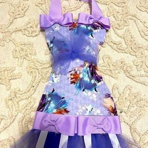 Frozen / purple tutu bow holder